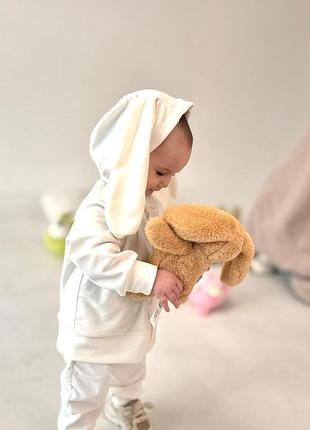 Дитячий велюровий костюмчик із вушками 🐰 110