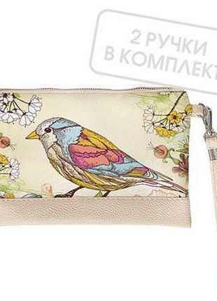 Клатч через плече пташка