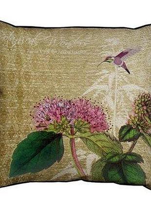 Подушка декоративна 45х45 см (мішковина) botanical wonders