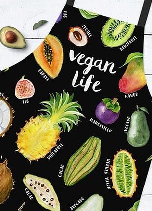 Фартух повнокольоровий сolorful vegan life