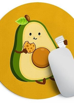 Круглий килимок для мишки авокадо