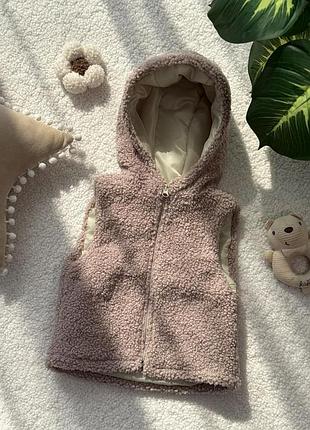 Детская жилетка teddy капучино