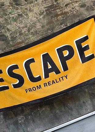 Рушник великий великий з принтом escape from reality, 150х70 см