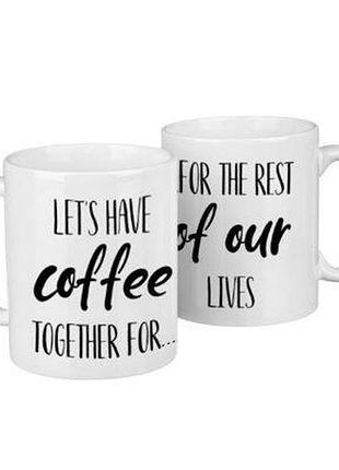 Парні чашки lets have coffee together for...