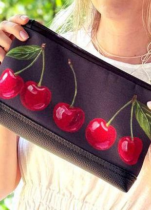 Косметичка дорожня жіноча lovely рядок вишень