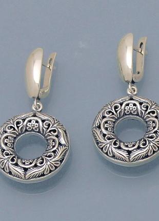 Серьги из серебра 925 пробы хартов 2034