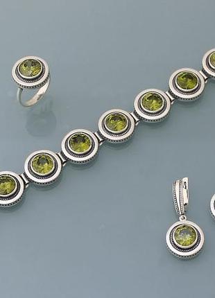 Комплект из серебра 925 пробы с цирконием хартов 2756+