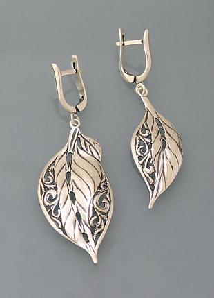 Сережки зі срібла 925 проби хартов 2700