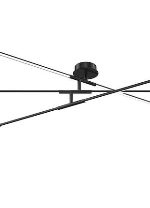 Led люстра потолочная 40w 3000-4000-6000k черная поворотная sneha (995516)