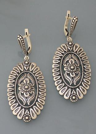 Серьги из серебра 925 пробы хартов 2701