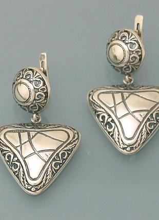 Серьги из серебра 925 пробы хартов 2747