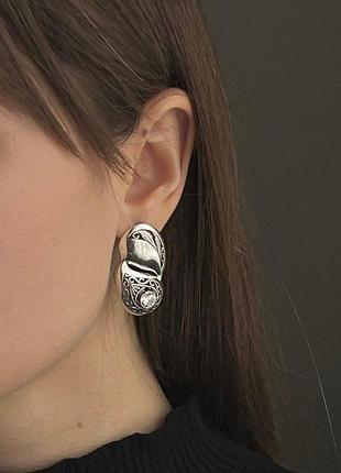 Серьги из серебра с кубическим цирконом хартов 2732