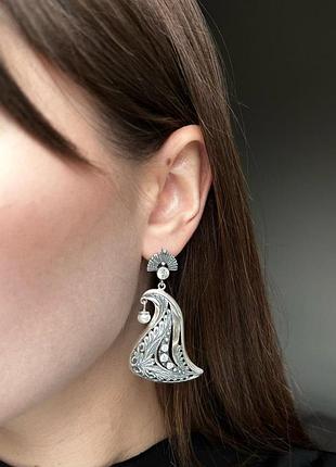 Серьги из серебра с кубическим цирконом хартов 2970