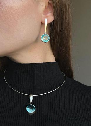 Серьги из серебра с кубическим цирконом хартов 2656