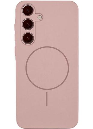 Чехол silicone cover lakshmi full camera (aa) with magfit для samsung galaxy s24 fe розовый / pink sand