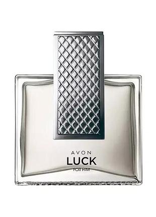 Avon luck for him woda туалетна вода для чоловіків 75мл