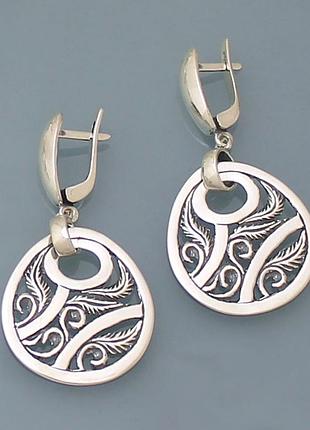 Серьги из серебра 925 пробы хартов 2720