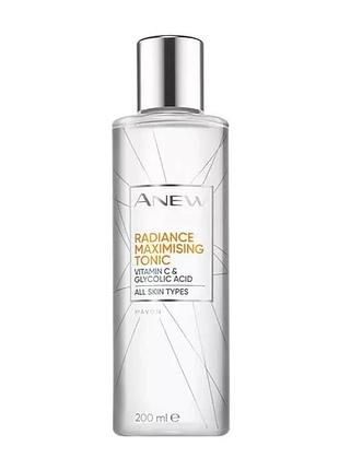 Avon anew radiance maximising tonic освітлювальний тонік для обличчя 200мл