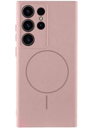 Чехол silicone cover lakshmi full camera (aa) with magfit для samsung galaxy s23 ultra розовый / pink sand