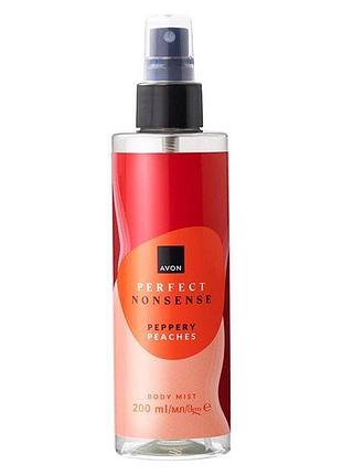 Avon парфумований спрей для тіла perfect nonsense peppery peaches, 200 мл