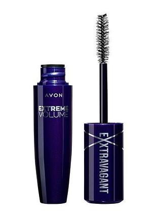 Avon туш для вій «екстремальний об'єм» чорніша чорного, ейвон 10мл