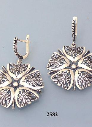 Серьги из серебра 925 пробы хартов 2582