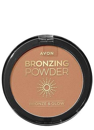 Avon bronzing powder бронзуюча пудра для обличчя deep glow/глибоке сяйво 13,5г