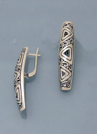 Серьги из серебра 925 пробы хартов 2742