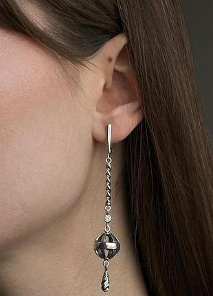 Серьги из серебра с кубическим цирконом хартов 2227