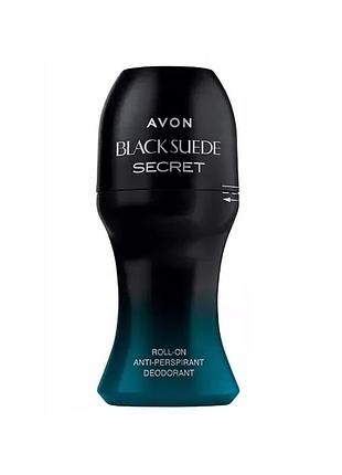 Avon black suede secret парфумований кульковий дезодорант для чоловіків 50мл