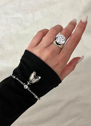 Браслет из серебра с кубическим цирконом хартов 4374