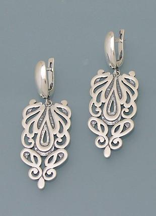 Серьги из серебра 925 пробы .