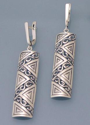 Серьги из серебра 925 пробы хартов 2688