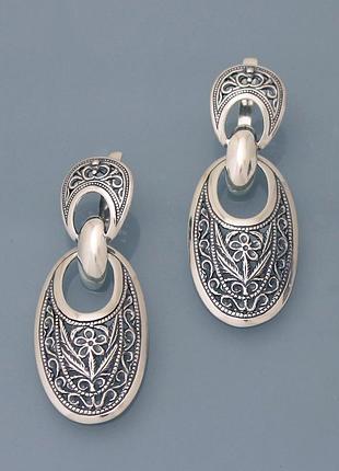 Серьги из серебра 925 пробы хартов 2525