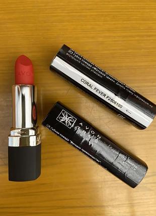 Avon true colour матова помада 26m coral fever/мідний корал 3,6 г