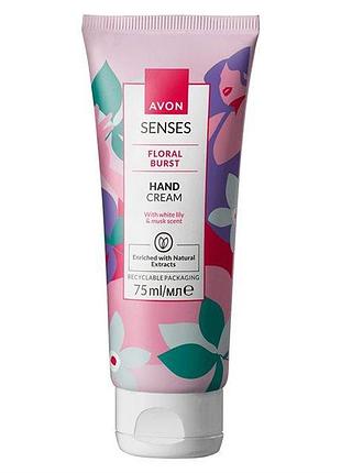 Avon senses крем для рук «біла лілія» 75мл