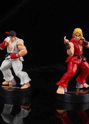 Набір фігурок вуличний боєць: кен та рю abc 2 шт street fighter