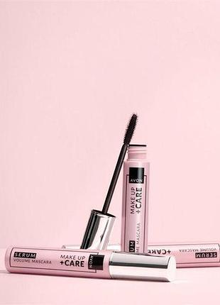 Avon туш для вій «об'єм і догляд» blackest black\ чорніша чорного 10мл