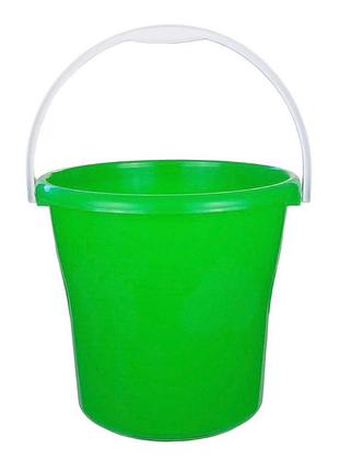 Пластиковое ведро 8 л soloplast в-08 с рисунком "фрукты" для воды, продуктов, хозяйственных нужд