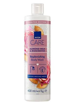 Avon care відновлювальний гель для душу з мигдальним молочком та трояндовою водою, 400 мл
