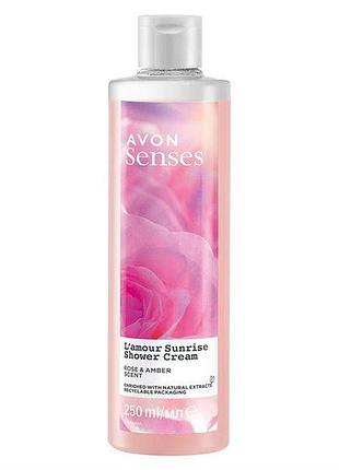Avon senses крем-гель для душу «романтичний світанок», 250 мл