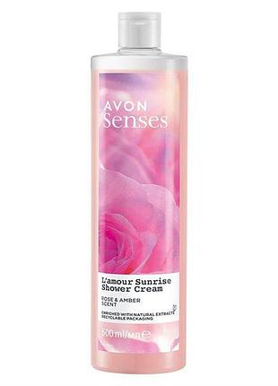 Avon senses крем-гель для душу «романтичний світанок», 500 мл