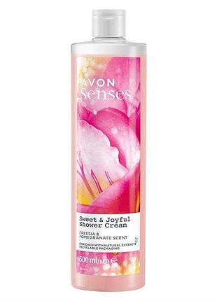 Avon senses крем-гель для душу «щасливі моменти» senses avon, 500 мл