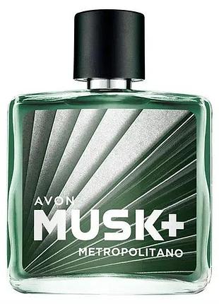 Avon musk metropolitano туалетна вода для чоловіків 75мл