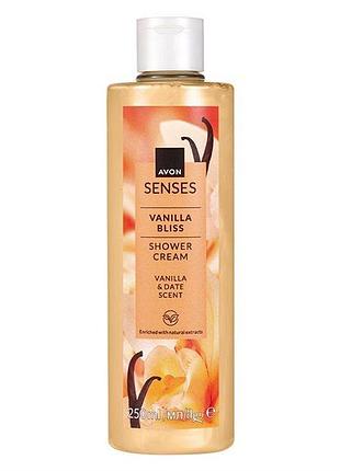 Avon senses крем-гель для душу «ванільна насолода», 250 мл
