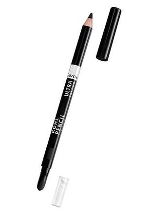 Avon олівець для очей зі спонжем intense brown/насичений коричневий
