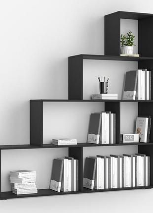 Стелаж драбинка 6 клітинок, полиця для книг і іграшок ш 1552 x в 1634 x г 290 мм і-057