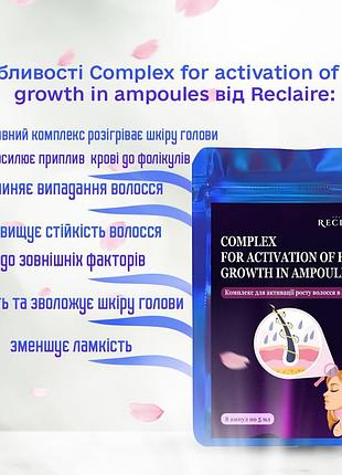 Комплекс для активации роста волос в ампулах reclaire