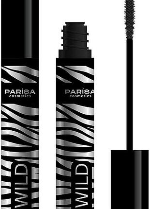 Туш для вій з рисовим воском parisa cosmetics wild volume sculpt м-120