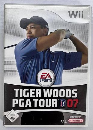 Tiger woods pga tour 07, б/у, английская версия - диск для nintendo wii